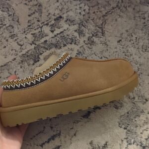 UGG Tan Suede Slip-On Shoes